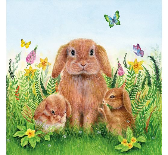 Serviette « Rabbit family » 