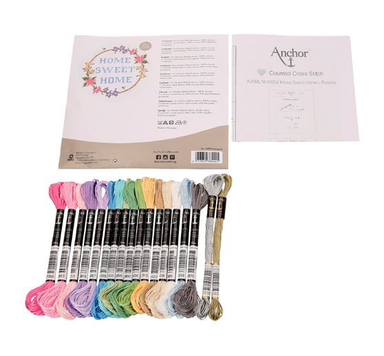 Assortiment de fils à broder Anchor Marlitt/Lamé « Couleurs pastel »