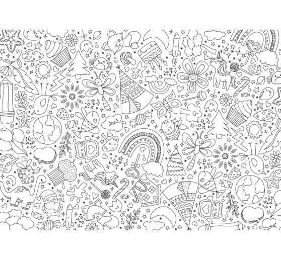 Papier transparent « Monde enfantin à colorier »