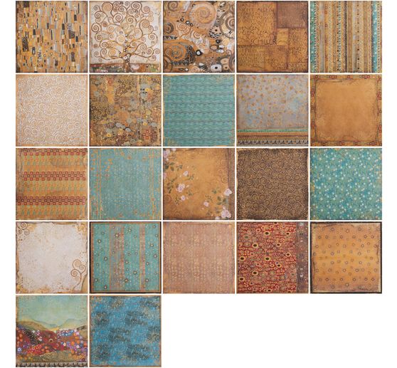 Bloc de papier scrapbooking « Klimt Backgrounds »
