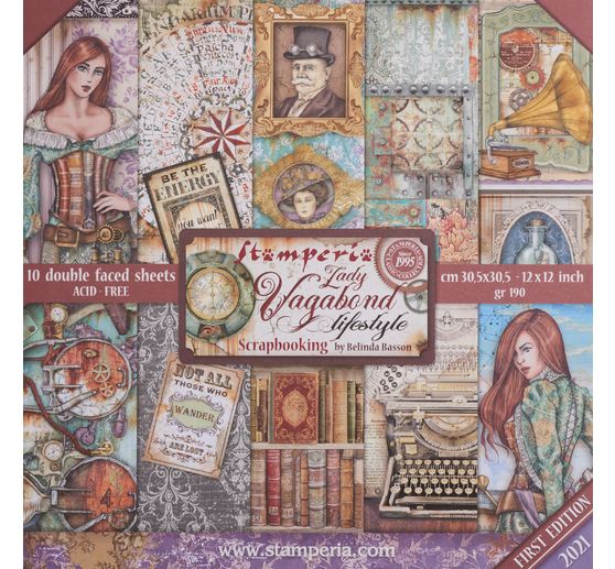 Bloc de papier scrapbooking « Lady Vagabond Lifestyle »