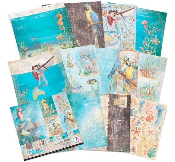 Papier scrapbooking « Underwater Love »