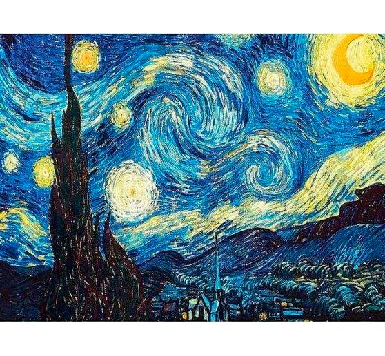 Peinture au numéro « Van Gogh - La nuit étoilée »
