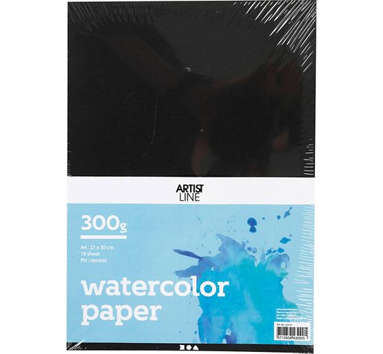 Papier aquarelle, Noir, A4