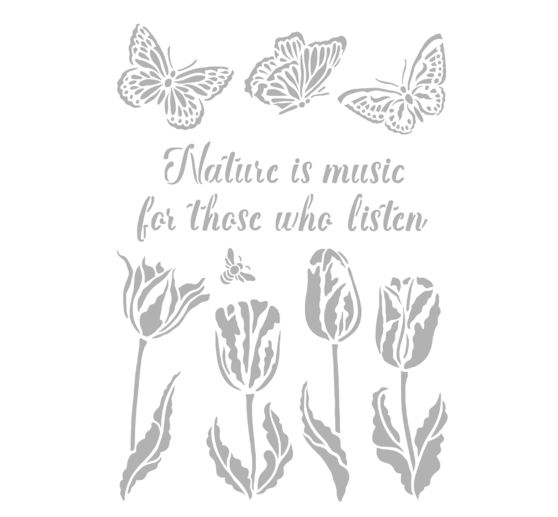 Pochoir « Nature is Music... »