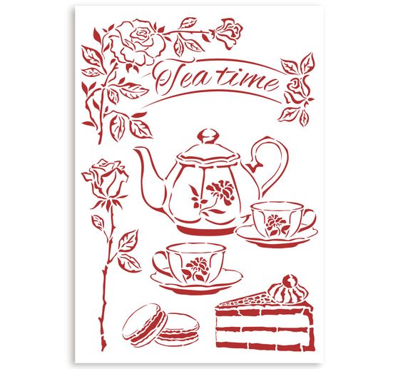 Stencil "Tea Time"