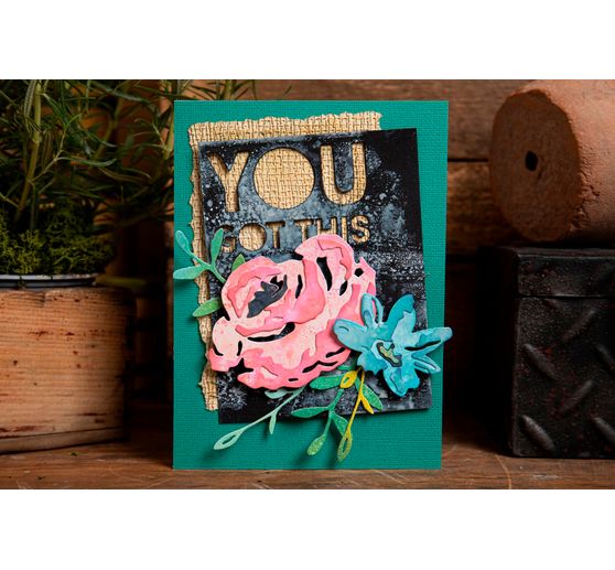Gabarit d'estampe Sizzix Thinlits « Brushstroke Flowers # 4 by Tim Holtz »