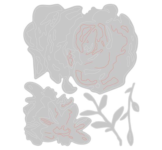 Gabarit d'estampe Sizzix Thinlits « Brushstroke Flowers # 4 by Tim Holtz »