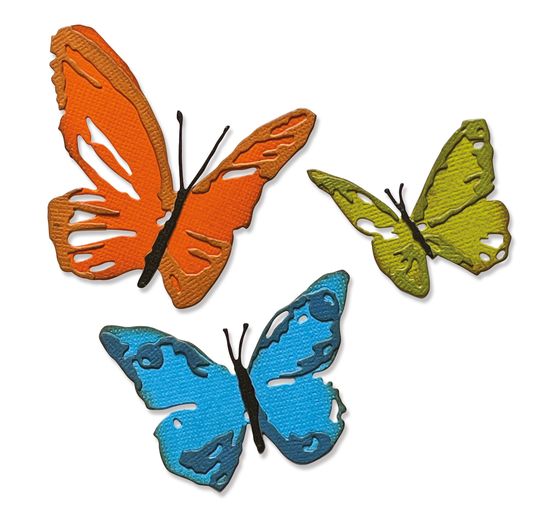 Gabarit d’estampe Sizzix Thinlits « Brushstroke Butterflies by Tim Holtz » 
