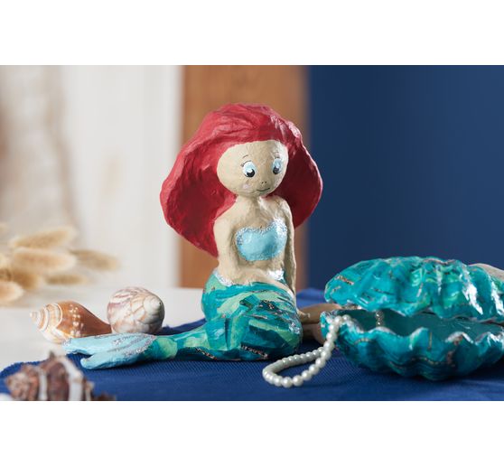 Boîte coquillage, papier mâché