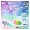 Feuilles de pliage en papier transparent « Arc-en-ciel pastel» 