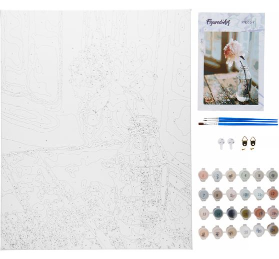 Peinture au numéro « Fleur blanche »