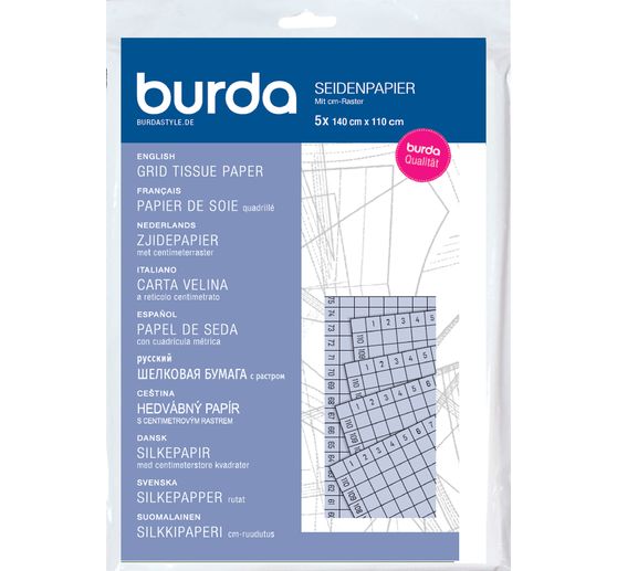 Papier de soie quadrillé Burda 