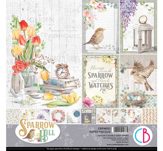 Papier de scrapbooking « Sparrow Hill »