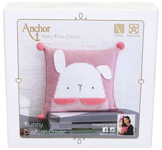 Kit crochet Anchor « Housse de coussin Bunny »