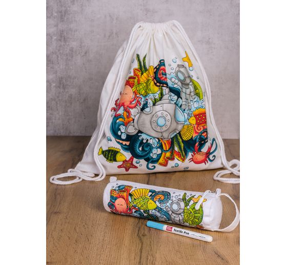 Set créatif sac à dos et trousse « Seaworld »