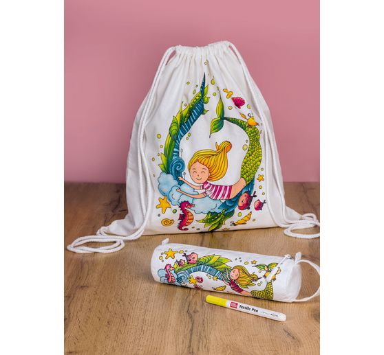 Set créatif sac à dos et trousse « Mermaid » 