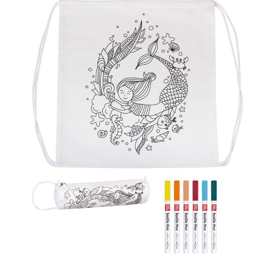 Set créatif sac à dos et trousse « Mermaid » 