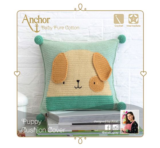 Kit crochet Anchor « Housse de coussin Puppy » 