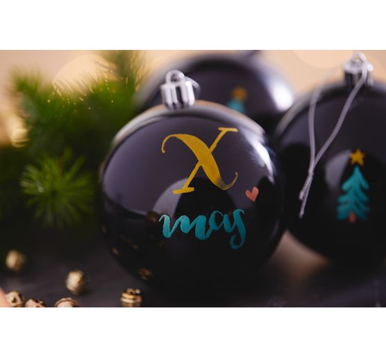 Boules de Noël en plastique, Ø 100 mm