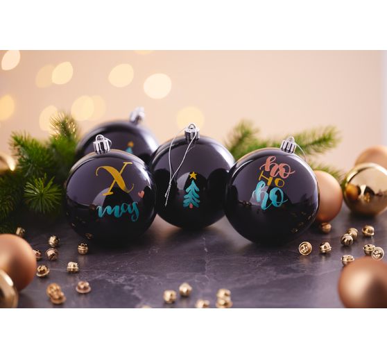 Boules de Noël en plastique, Ø 100 mm