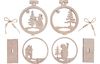 Décorations à emboîter VBS « Boules avec bonhomme de neige », set de 2