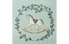 Napkin "Rocking horse in wreath"