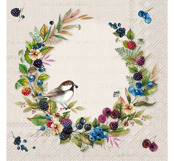 Serviette « Couronne de baies automnale »
