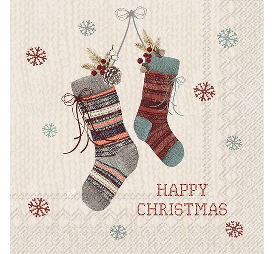 Serviette « Happy Christmas Socks » 