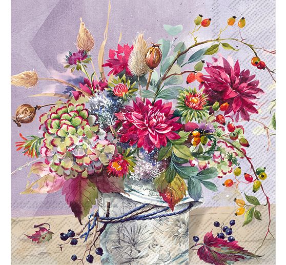 Serviette « Bouquet d'automne multicolore » 