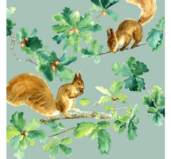 Serviette « Deux écureuils »