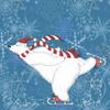 Serviette « Ours polaire sur patins à glace » 