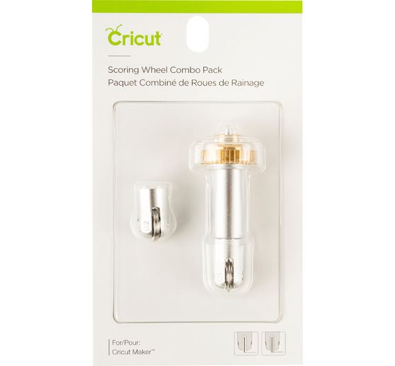 Outils Cricut « Quickswp Tool – Scoring Wheel Tip » Combo Pack, 1 roue de rainage simple et 1 roue de rainage double 