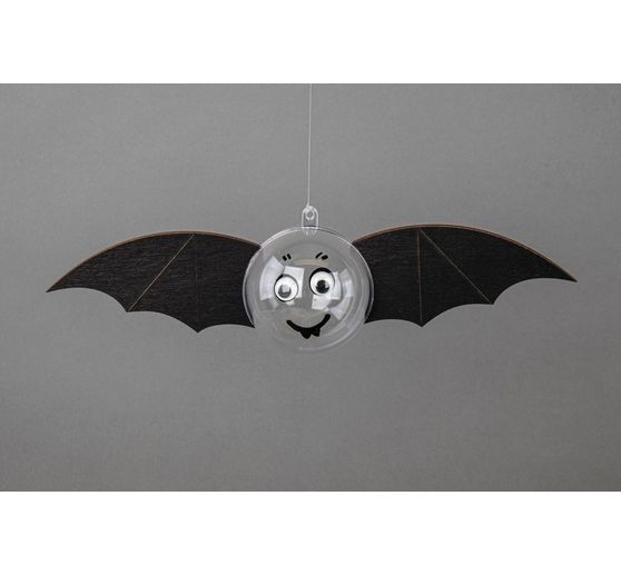 Kit DIY Carillon à Vent Halloween – 6 Chauves-souris En Bois à Peindre – Activité Créative Pour Enfants