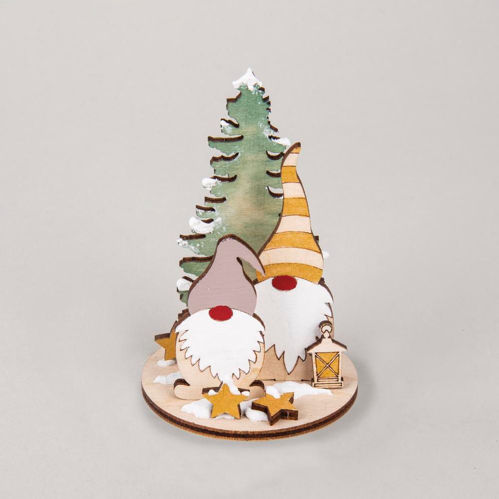 .com: SEWACC 1 Set Christmas Gnome Beard Wooden Round Beads