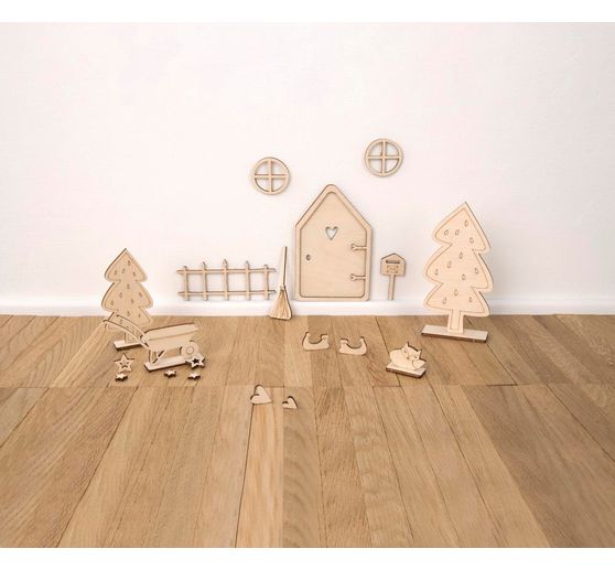 Set créatif en bois « Porte de lutin Tomte » 