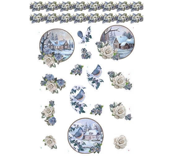 Livret de motifs 3D pré-estampés « Winter Charme » 