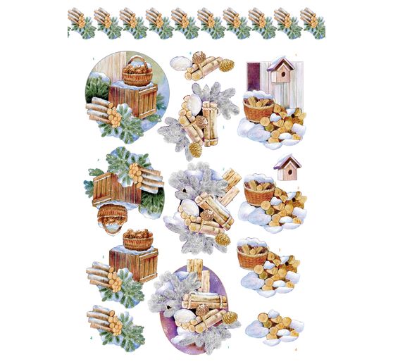  Livret de motifs 3D pré-estampés « Winter Charme » 