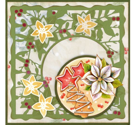 Livret de motifs 3D pré-estampés « Christmas Flowers » 