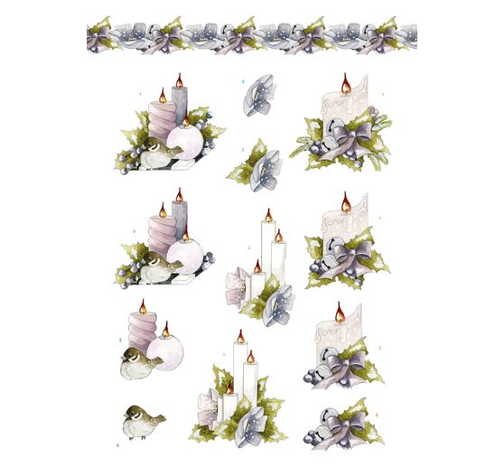 Livret de motifs 3D pré-estampés « Christmas Flowers » 