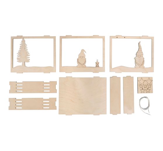 Kit de construction en bois cadre « Lutins » 