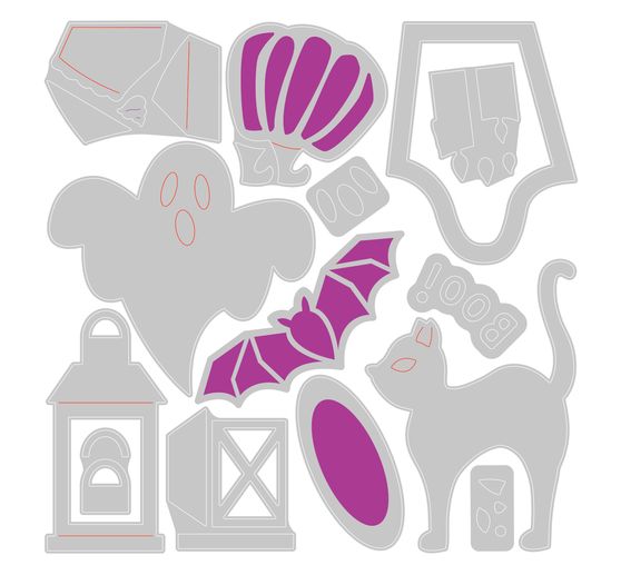 Gabarit d'estampe Sizzix Thinlits « Halloween motifs »