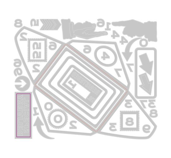 Gabarit d’estampe Sizzix Thinlits « Postale by Tim Holtz » 