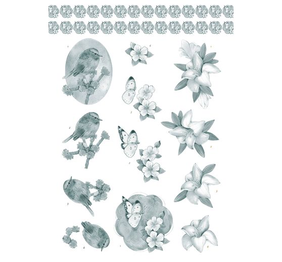 Livret de motifs 3D pré-estampés « Condolences » 