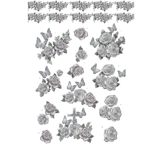 Livret de motifs 3D pré-estampés « Condolences » 