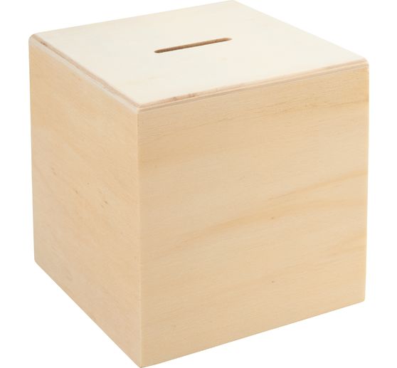 Tirelire en bois VBS « Cube »