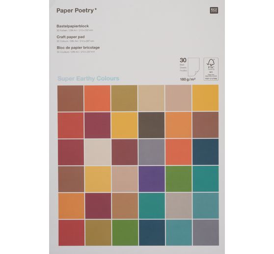 Bloc de papier de bricolage « Earthy Colours »