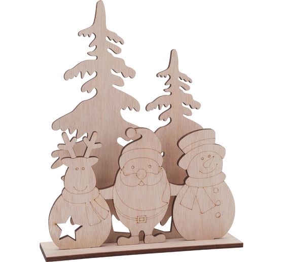 Déco en bois 3D VBS « Trio de Noël »