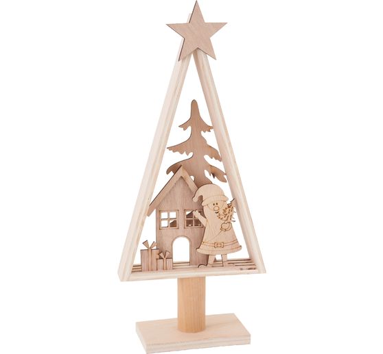 Déco en bois à assembler VBS « Sapin avec Santa »