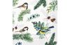 Napkin "Birds and fir greenery"